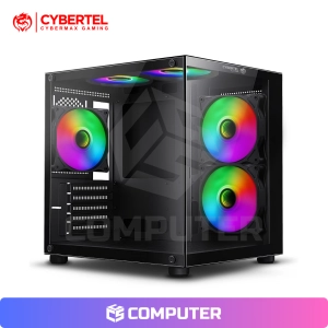 CASE GAMER CLIPPER CBX5007 5FAN RGB PECERA S/FUENTE BLACK