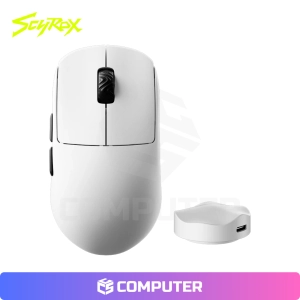 MOUSE GAMER SCYROX V8 BLANCO 8K/30K DPI/36GR/PAW3950