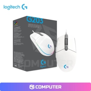 MOUSE LOGITECH G203 LIGHTSYNC - 8,000 DPI -RGB -BLANCO