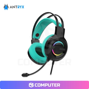 AUDIFONO ANTRYX IRIS-K TURQUOISE RAINBOW CON MICROFONO 7.1 VIRTUAL SURROUND