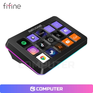 STREAMING DECK FIFINE D6 LCD 15 TECLAS  NEGRO