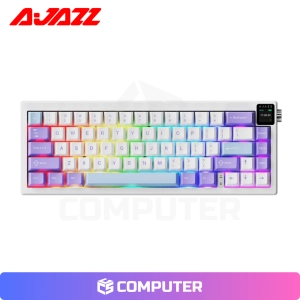 TECLADO MECANICO AJAZZ AK650 PURPLE WHITE INALÁMBRICO CON PANTALLA