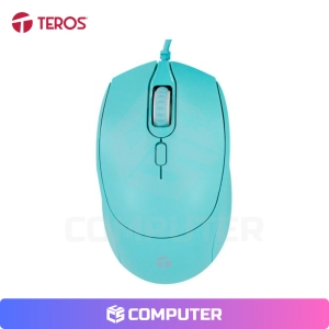 MOUSE ÓPTICO TEROS TE-1227S USB CELESTE