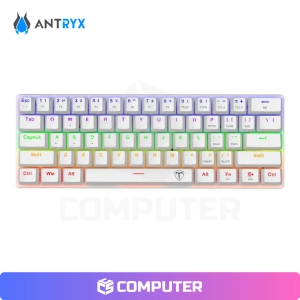 TECLADO MECANICO T-DAGGER ARENA LITE TGK321 WHITE RAINBOW SWITCH RED
