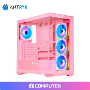 CASE ANTRYX FX 750 PINK ARGB 4FAN USB TIPO-C