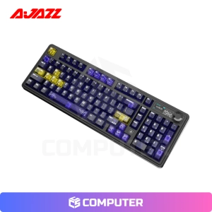 TECLADO AJAZZ MAGNETICO AK980 V2 PRO TRANSPARENTE YELLOW PURPLE PURPLE