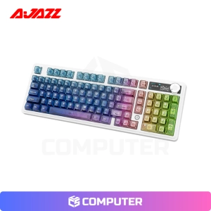 TECLADO AJAZZ MAGNETICO AK980 V2 PRO TRANSPARENTE BLUE PURPLE PINK ORANGE