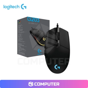 MOUSE LOGITECH G203 LIGHTSYNC - 8,000 DPI -RGB -NEGRO