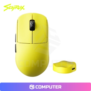 MOUSE GAMER SCYROX V8 AMARILLO 8K/30K DPI/36GR/PAW3950