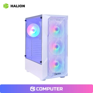 CASE GAMER HALION STUKA CR11 WHITE C/F 500W 4FAN RAINBOW