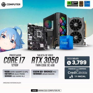 PC Build #3 Core i5 12400F | RTX 3050 6GB | H610M | 16GB RAM DDR5 | 500GB SSD