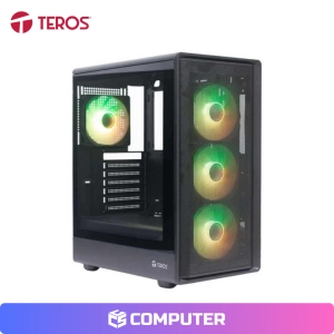CASE GAMER TEROS TE-1323G M-ATX/ATX BLACK SN FUENTE