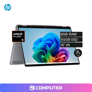 LAPTOP HP OMNIBOOK X FLIP 16-BE0003DX | R5-220 | 8GB RAM | 512GB SSD | RADEON 740M