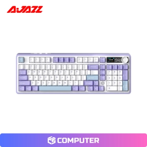 TECLADO AJAZZ MECANICO AK980 V2 WIRELLES SCREEN LCD RGB PURPLE WHITE BLUE