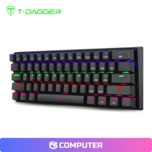 TECLADO MECANICO T-DAGGER ARENA LITE TGK321 BLACK RAINBOW SWITCH RED