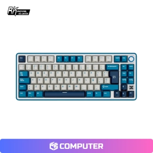 TECLADO ROYAL KLUDGE MECANICO RKX87 CABLEADO/ RGB PRUSSIAN BLUE CREAMY SWITCH