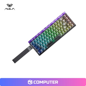 TECLADO AULA HERO68HE RGB CABLEADO ING BLACK TRANSPARENT/ JADE KING MAGNETICO