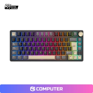TECLADO ROYAL KLUDGE RK R75 CABLEADO BROWN SWITCH/  PHANTOM