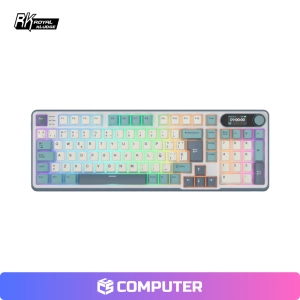 TECLADO ROYAL KLUDGE RK-S98 INALAMBRICO CHARTREUSE SWITCH/ LIGHT CLOUD