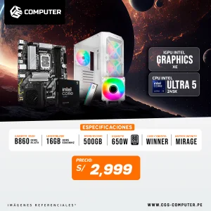 PC Build #17 Core Ultra 5 245K | Intel Graphics Xe | B860 | 16GB RAM DDR5 | 500GB SSD
