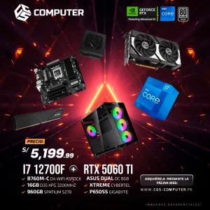 PC Build #21 Core i7-12700F | RTX 5060 Ti 8GB | B760 | 16GB RAM DDR4 | 960GB SSD