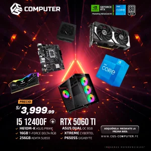 PC Build #22 Core i5-12400F | RTX 5060 Ti 8GB | H610 | 16GB RAM DDR4 | 256GB SSD