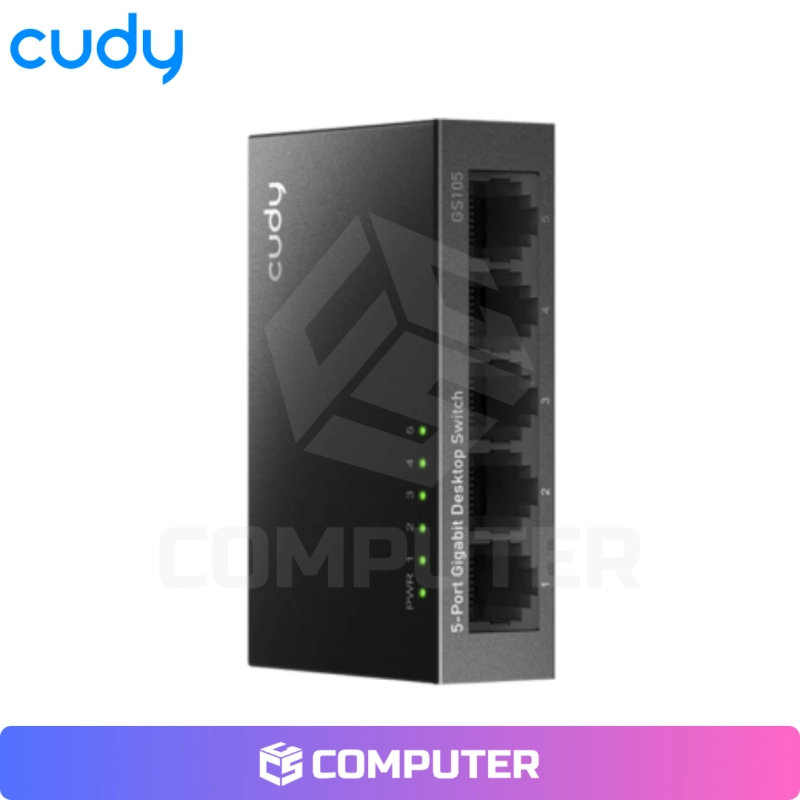 SWITCH GIGABIT METALICO CUDY GS105 5 PUERTOS