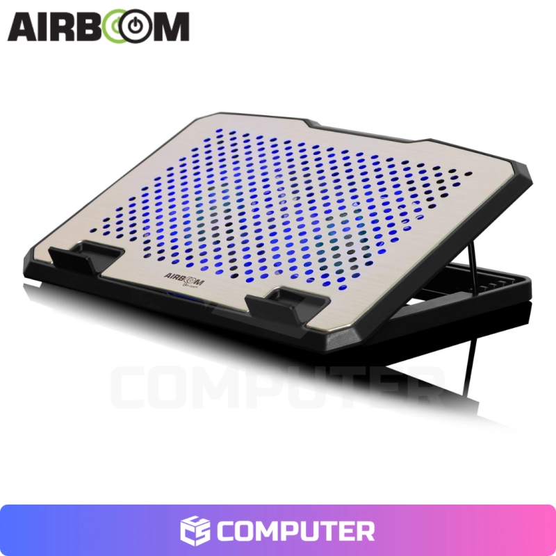 COOLER P/LAPTOP CON BASE BOREAL+ AB 18+ 2FAN LED 14CM AIRBOOM