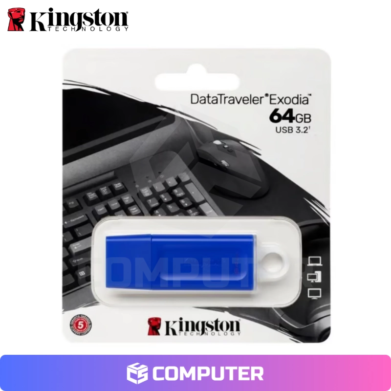 USB 64GB KINGSTON AZUL/ROJO