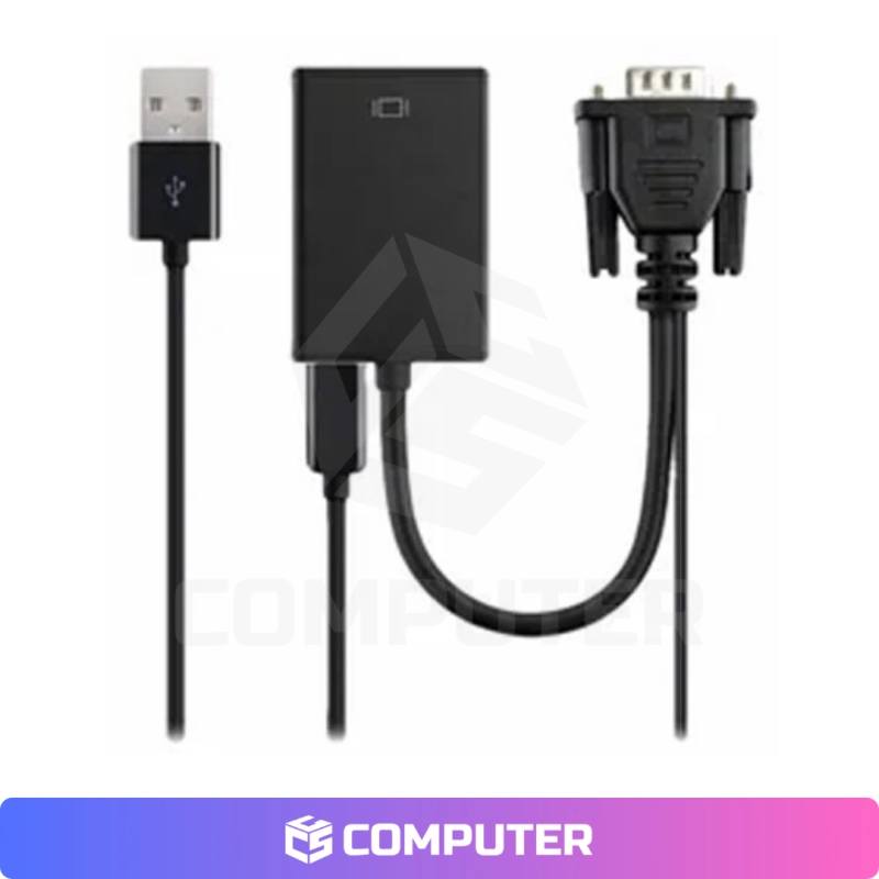ADAPTADOR VGA A HDMI CAJA VERDE