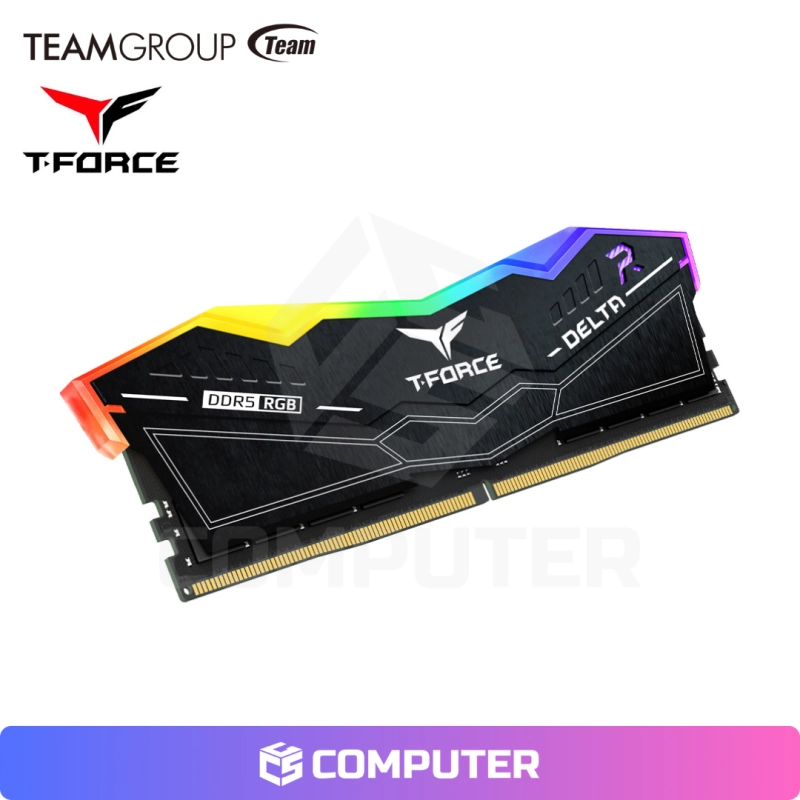 MEMORIA RAM T-FORCE DELTA RGB BLACK 16GB DDR5 5200 MHZ