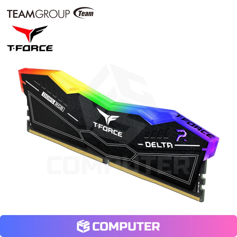 MEMORIA RAM T-FORCE DELTA RGB BLACK 16GB DDR5 5200 MHZ