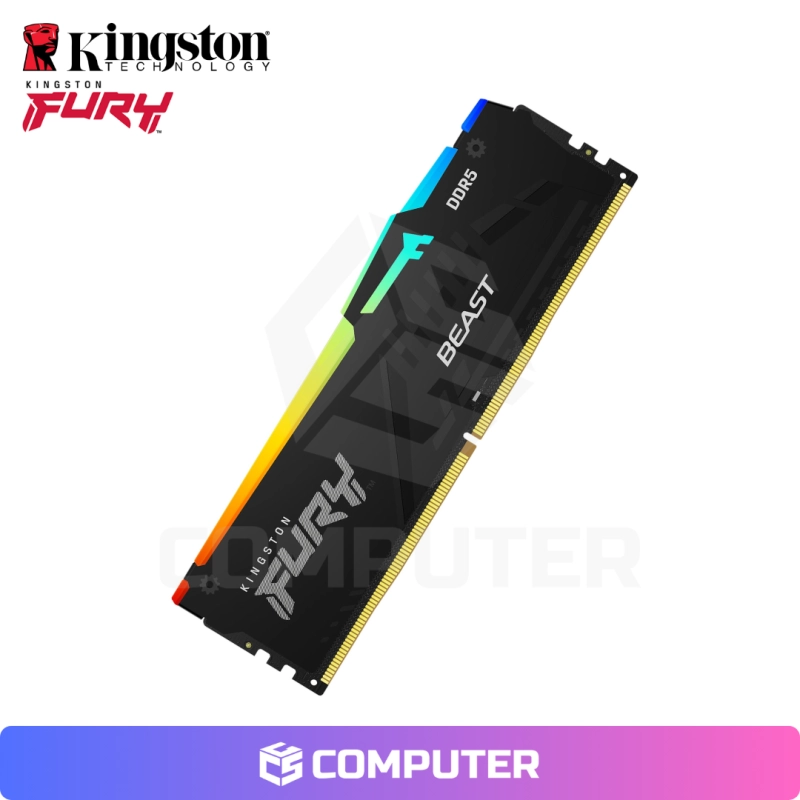 MEMORIA RAM KINGSTON BEAST 16GB 5600MHZ RGB CL40 BLACK