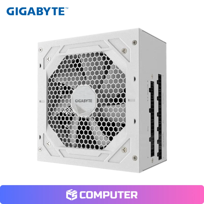 FUENTE DE PODER GIGABYTE UD1000GM WHITE 1000W PCIE GEN. 5 80 PLUS GOLD MODULAR
