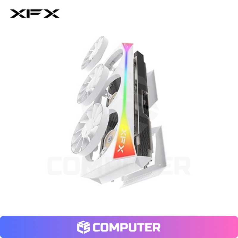 TARJETA DE VIDEO XFX MERCURY RX 9070 XT 16GB OC WHITE MAGNETIC AIR RGB