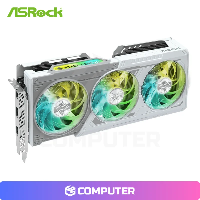 TARJETA DE VIDEO ASROCK AMD RADEON RX 9060 XT 16GB STEEL LEGEND OC TRIPLE FAN GDDR6