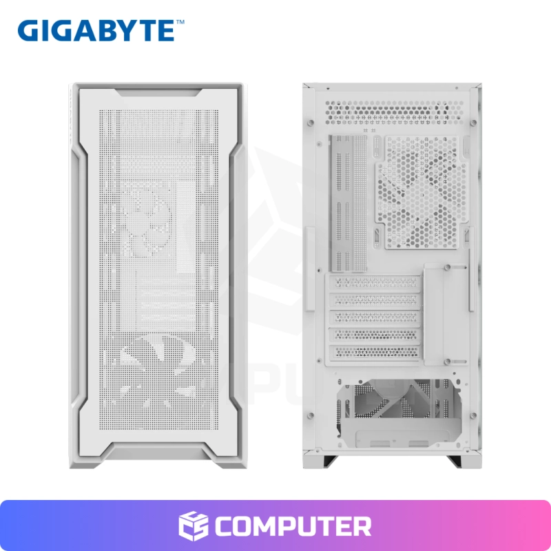 CASE GIGABYTE C102 GLASS MID TOWER WHITE PLASTIC STEEL