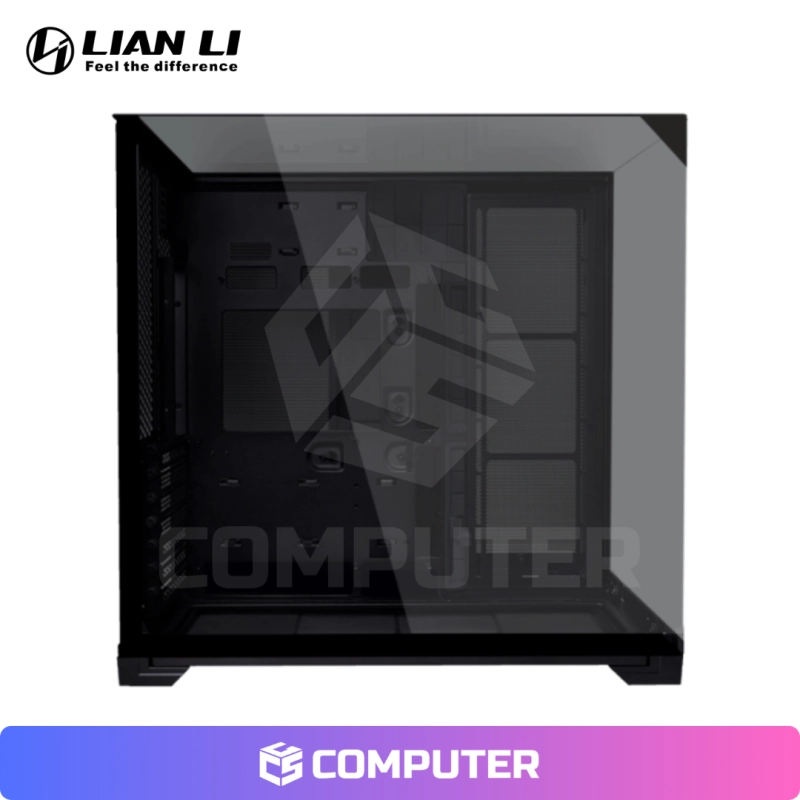 CASE LIAN LI O11 VISION COMPACT BLACK SIN FUENTE VIDRIO TEMPLADO MID TOWER