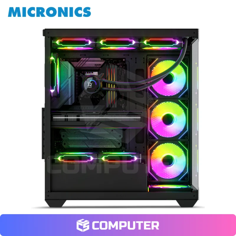 CASE GAMER MICRONICS MATRIX GC808.6 6FAN RGB MICRO