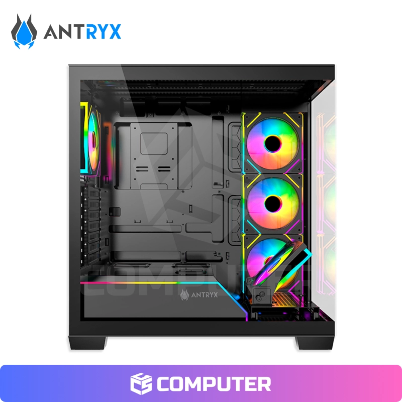 CASE ANTRYX FX 850 PRO BLACK ARGB SIN FUENTE VIDRIO TEMPLADO MID TOWER