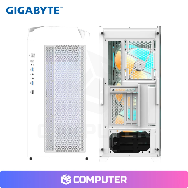 CASE GAMER GIGABYTE C301 GLASS WHITE V2