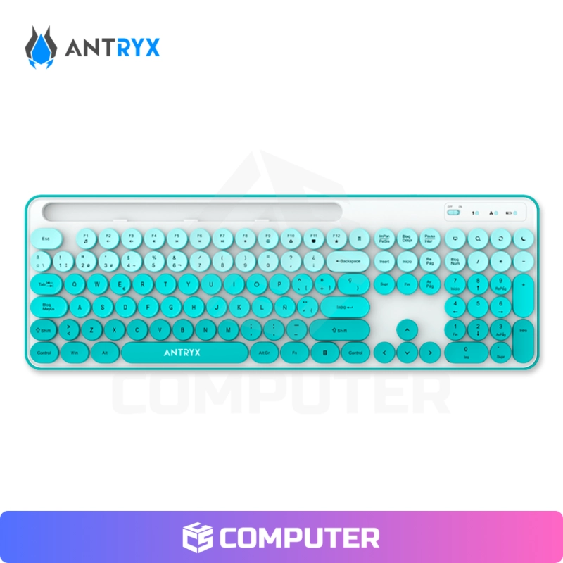TECLADO ANTRYX KIT GAMER WS970 TECLADO / MOUSE WIRELESS GREEN
