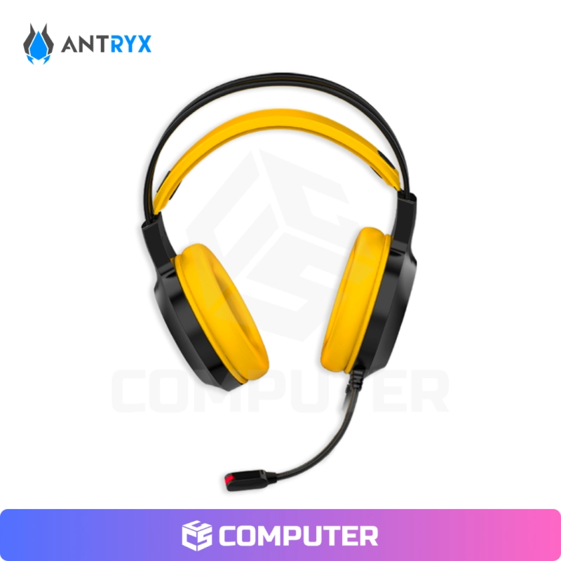 AUDIFONO ANTRYX IRIS-K YELLOW RAINBOW CON MICROFONO 7.1 VIRTUAL SURROUND