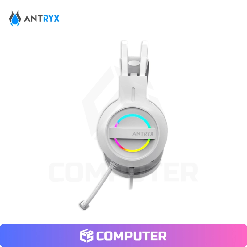 AUDIFONO ANTRYX IRIS-W GRAY RAINBOW CON MICROFONO 7.1 VIRTUAL SURROUND