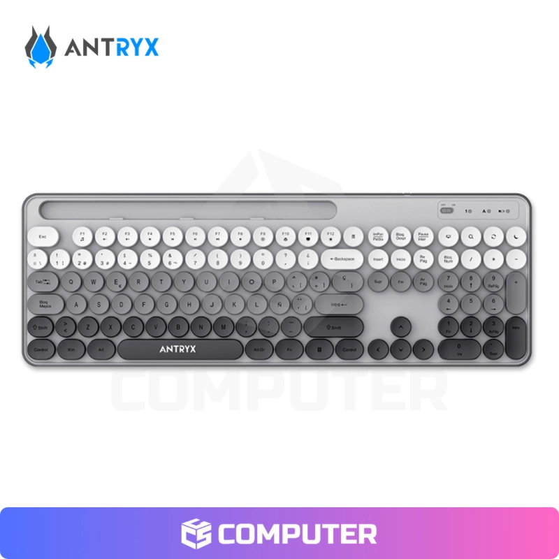 TECLADO+MOUSE ANTRYX WS-970 GRAY WIRELESS