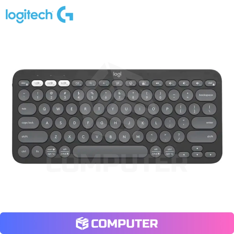TECLADO MEMBRANA LOGITECH PEBBLE 2 K380S BLUETOOTH/WIRELESS SP GRAPHITE