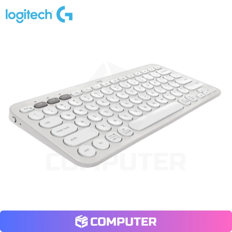 TECLADO MEMBRANA LOGITECH PEBBLE 2 K380S BLUETOOTH/WIRELESS SP WHITE