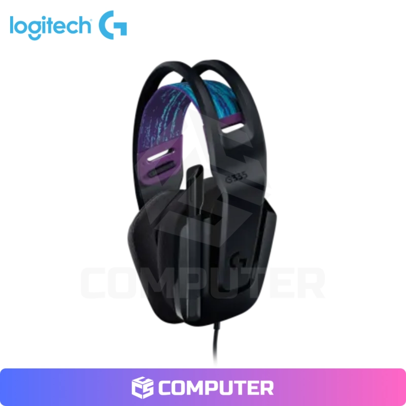 AUDIFONO LOGITECH G G335 BLACK CON MICROFONO JACK 3.5MM
