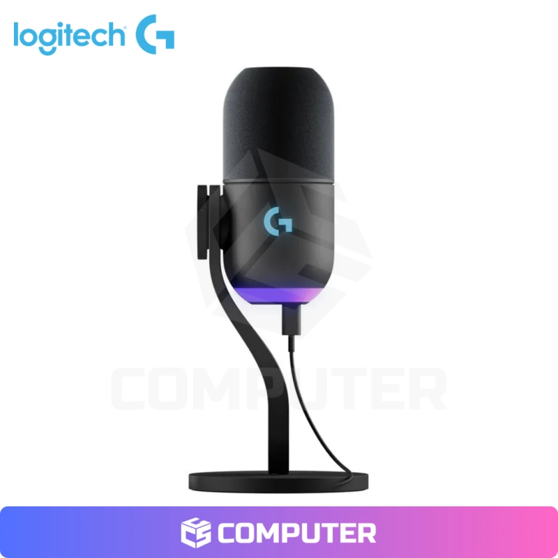 MICROFONO LOGITECH YETI GX SUPERCARDIOID USB P/STREAMING RGB LIGHTSYNC BLACK