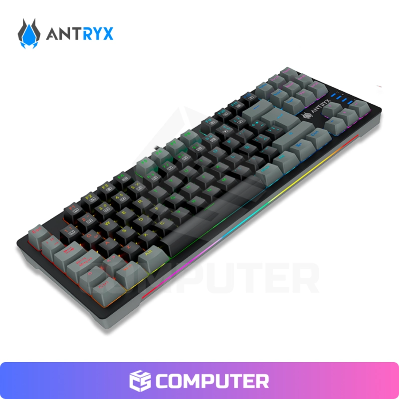 TECLADO MECANICO TKL ANTRYX MK840L BLACK/GRAY SWITCH RED